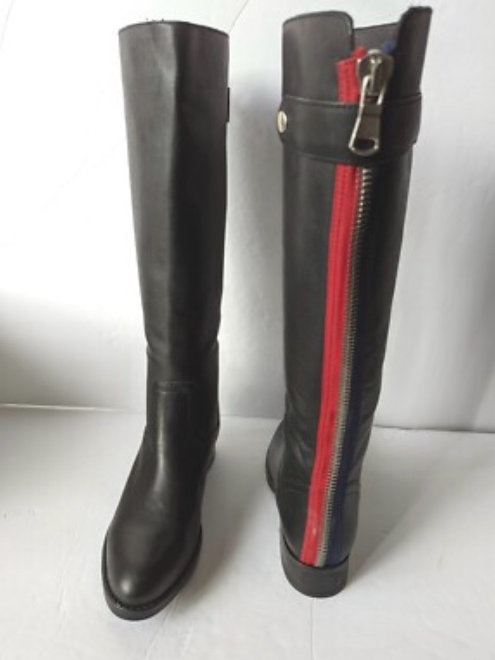Steve Madden Black Leather Riding Boots Black Leather Knee High Boots Size 8. - Picture 9 of 9